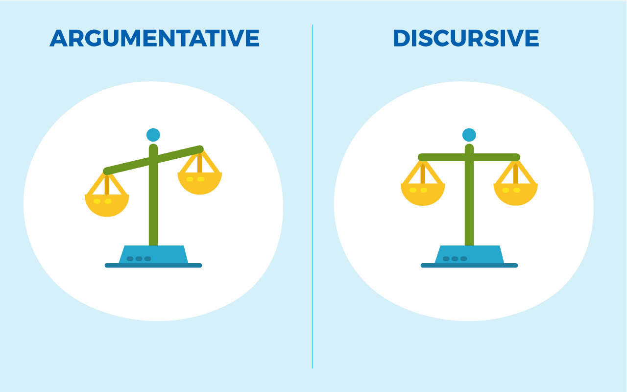 difference between argumentative essay and discursive essay